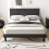 Bonnlo 4ft6 Double Bed Frame - Noise-Free Upholstered Platform Bed wit 1