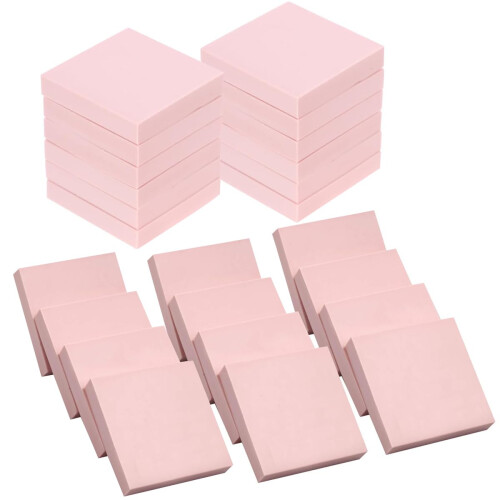 Acidea Rubber Carving Blocks, 24pcs 2"x2" Square Pink Linoleum Blocks for Printmaking
