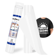 TECKWRAP Heat Transfer Vinyl, 30.5 cm x 305 cm White Iron On Vinyl for DIY Clothing, Shirts and Hats, Fabric White HTV Vinyl Iron On