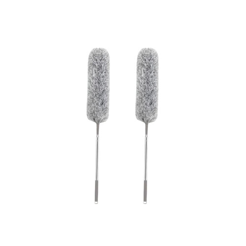ARCUS Feather Duster Extendable - Pack of 2 - Premium Microfibre - Long Pole Rotateable Bendable Head - Washable - Clean High Ceiling Fans