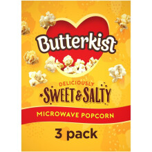 Butterkist Sweet and Salted Microwave Popcorn, 3 x 60g
