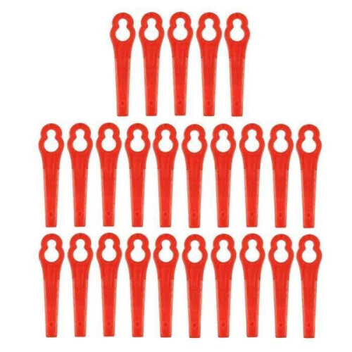 Pack of 100 Plastic Blades for Bosch and Einhell Grass Trimmers, Red 2