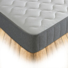 Starlight Beds Castle 8-Inch Hybrid Single Memory Foam Mattress with Springs – Soft, Grey, (3ft x 6ft3)