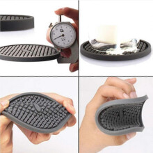 silicone Coasters Set Of 6, Coasters for Drinks, Deep Grooves, Absorbent, Protect Furniture From Damage, 4 Inch Large Mat (grey) PXCL