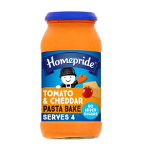 Homepride Creamy Tomato & Cheddar Pasta Bake Sauce, No Added Sugars, 485 g Jar (Pack of 1)