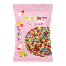 Rainbow Stars Sprinkles 55g Sachet - Natural Edible Multicoloured Star Shaped Decorating Sprinkles - Perfect for Baking, Cupcake and Cake Decorations