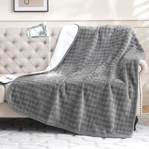 Yaning Waterproof Blanket for Bed Couch Sofa Car, Soft Leakproof Dog Blanket with 3D Bubble Pattern