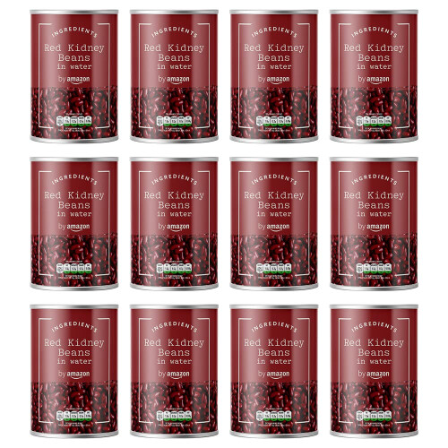 by Amazon Red Kidney Beans, 400g, Pack of 12