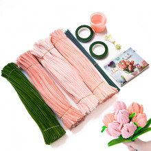 Woobroo 400PCS Pipe Cleaners for Craft Flowers, Macaron Pipe Cleaners Set for Floral Arrangements and Art Projects (Pink)
