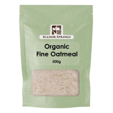 Organic Fine Oatmeal 500g by Manor Springs Organic
