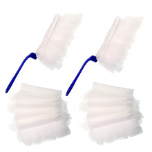 JZK 2 x Handy small fluffy microfibre duster with 10x duster refills pads, Disposable Dusting hand tool