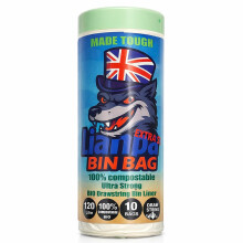 Lianpak 120L Heavy Duty Drawstring Bin Bags, Biodegradable Bin Liner, Food Waste Bags, 120 Litre