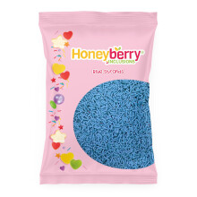 Blue Sugar Strands Sprinkles 55g Sachet - Natural Edible Blue Vermicelli Sprinkles - Perfect for Baking, Cupcake and Cake Decorations, Ice Cream