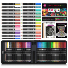 HIFORNY 55PCS Colored Pencils Set for Adults – 50 Soft Core Colored Pencils with Sketchbook, Coloring Book, Blender, Sharpener & Color Chart