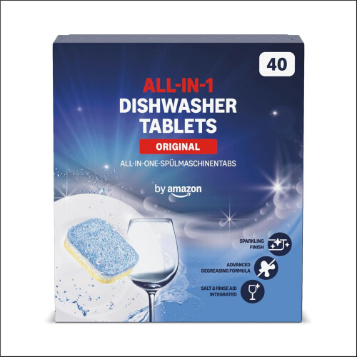 by Amazon ALL-IN-ONE Dishwasher Tablets, 40