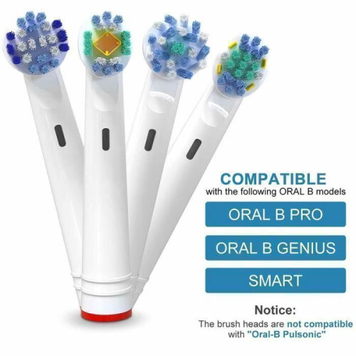 16 Replacement Brush Heads Compatible with Multiple Models Compatible with Oral-B - Made in China 1