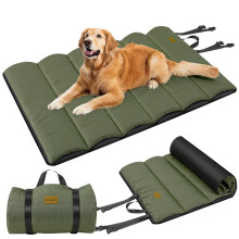 Gimars Upgraded Outdoor Dog Bed with Waterproof Film, Easy to Roll Up with Buckle, Large Travel Dog Bed for Medium & Large Dog, Portable, Foldable