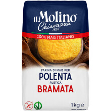il Molino Chiavazza Coarse Cornmeal Polenta - Polenta Rustica Bramata 1kg | Made with 100% Italian Corn | Vegan & Gluten-Free