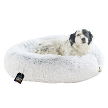 One PETS-TOP Dog Bed Medium - Washable Fluffy Calming Bed - Soft Long Plush with Removable Cover, Dodo Donuts XXL Extra Large Mattress