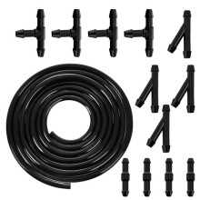 Reparaturset für Scheibenwaschanlage, 2 m PVC-Schlauch, Schwarz