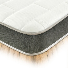 Staright Beds 140x200cm Mattress with Springs & Memory Foam - Grey Large Brick Model (European Double), 7 Inch Budget Mattress, Soft Support