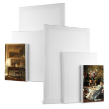 6 PcsCanvas for Painting, Blank Art Stretched Canvas for Painting Board Set, Cotton Canvases, White Canvas Boards for Painting Acrylic Oil