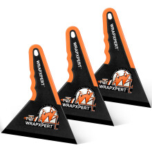WRAPXPERT Window Tint Squeegee, 3 Pack Car Tint Tools Tri-Edge Corner Squeegee, Short Handle Tinting Squeegee for Windscreen
