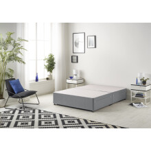 Bed Centre Platinum Grey Plush Divan Bed Base, Mattress, Drawers And Headboard (Please Choose Through Variation Option) (Single (90 x 190cm)