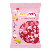 Love Hearts Sprinkles 55g Sachet - Natural Edible Decorating Sprinkles - Perfect for Baking, Cupcake and Cake Decorations, Ice Cream