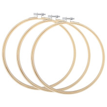 3 Pcs 10 inch Embroidery Hoops Round Cross Stitch Hoops Bamboo Circle Embroidery Rings for DIY Art Craft Sewing Wreaths Decoratio