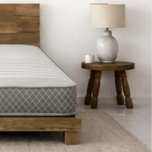 Starlight Beds Nebraska Sprung EU Single Mattress with Memory Foam Layer. 19cm Deep Soft Comfort Hybrid Mattress - 90 x 200cm, Grey
