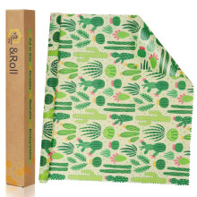 Beeswax Food Wrap Roll 39'' x 12'' - Organic Reusable Beeswax Wrap Eco Friendly Natural Sustainable Food Storage Wraps for Sandwich, Cheese, Fruit