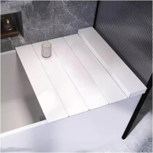LXSEHN PVC Folding Bathtub Tray, Extendable Waterproof Dustproof Insulation Cover, Bath Tub Lid for Home SPA, Bathroom Shelf, Shower Organizer Holder
