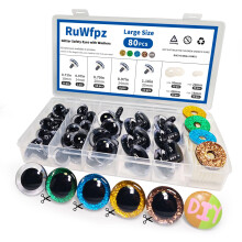 RuWfpz Glitter Safety Eyes for Crochet Toys Amigurumi - 18-30mm 4 Colors Doll Teddy Bear Eyes with Washers