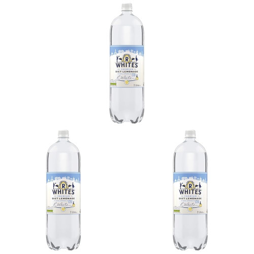 R Whites Premium Diet lemonade, 2l (Pack 3)