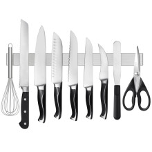 SMART&COOL Magnetic Knife Holder for Wall - 45CM (17.7 Inch) Stainless Steel Magnetic Knife Strip Rack with Extra Strong Magnet for Knives