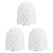 sourcing map 3 Pcs Toilet Bowl Brush Replacement Head 15mm, Toilet Scrub Brush Cleaning Round Ball Shaped Toilet Brushes Heads White