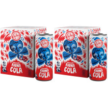 Karma Drinks Karma Cola - 4 x 250ml Cans - Natural Fizzy Soft Drinks, Fairtrade, Organic & Vegan (Pack of 2)