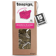 teapigs Strawberry & Juniper Tea Bags - Herbal Tea Fruit Infusion with Apple, Hibiscus & Cucumber - Naturally Caffeine Free - 15 Biodegradable Teabags