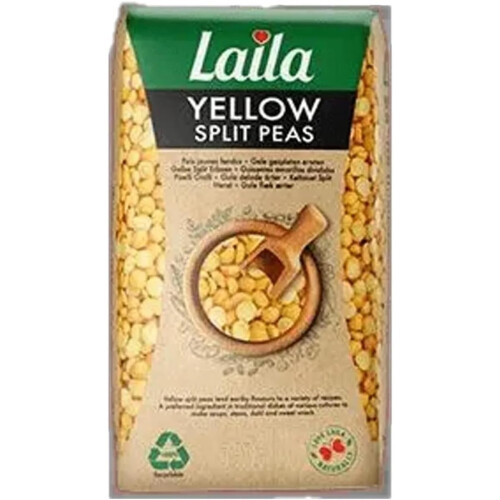 Laila Yellow Split Peas, 1Kg (Pack of 1)