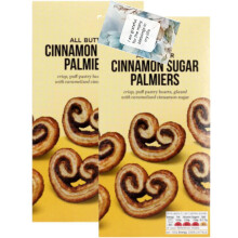 All Butter Traditional Caramelised Cinnamon Sugar Palmiers, Crisp Puff Pastry Glazed Heart Shapes Snack 100g (2 Pack) – By Oerich Gift