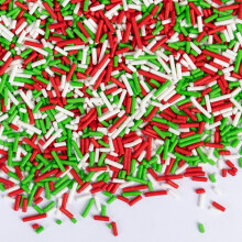 Twisweet Christmas Sprinkles 130g, Red Green White Jimmy Sprinkles for Cake Decorating, Edible Christmas Theme Sugar Sprinkle Mix Baking Candy