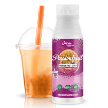 The Inspire Food Company Original Fruit Syrup For Bubble Tea Mix - 300ml | Passion Fruit Syrup For Bubble Tea, Boba Tea & Smoothies | 100% Vegan