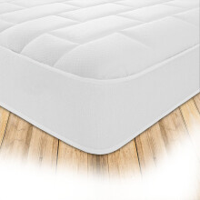 Starlight Beds Essentials Large Brick 4ft6 Hybrid Spring and Memory Foam Mattress. Budget-Friendly, White, Soft Firmness