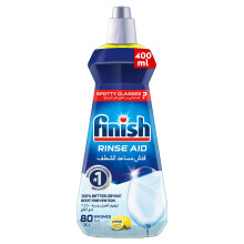 Finish Dishwasher Cleaner Rinse Aid, Scent: Lemon, Size : 400ml, for Ultimate Clean and Diamond Shine