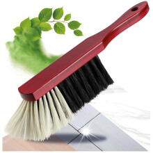 com-four Hand Broom Made of Wood - Hand Broom with Horsehair Bristles - Hand Brush with Hanging Hole - approx. 30 cm (1 piece)