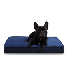 Jaspuriea Medium Dog Bed, Washable with Waterproof Removable Cover, Orthopedic with Anti-Slip Bottom, Deluxe Flannel Comfy Dog Crate Mattress, Blue