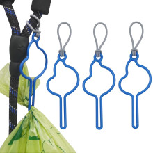 SHAOUMAN 4 Pack Hands-Free Dog Poop Bags Holder with Elastic Rope for Used Poo Bags Handy Waste Bags Carrier for All Leash Pet Potty Bags Clip Leash