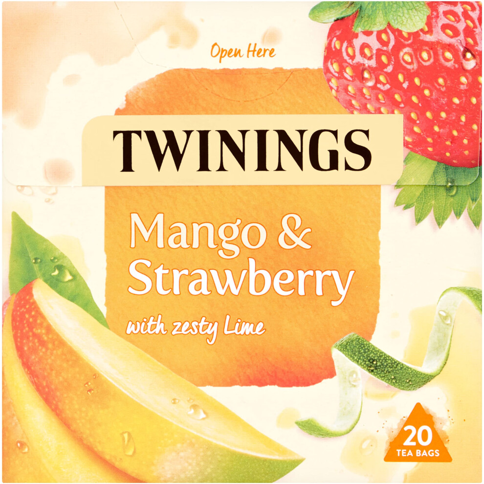 Twinings Mango, Strawberry And Lime Fruit Tea, 20 Tea Bags (Pack Of 1)
