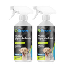 BioBreeze Pet Stain And Odour Preventer Spray With Bio Enzymes Urine Carpet Cleaner Powerful Enzymatic Formula For Dogs & Cats Fresh Linen 500ml